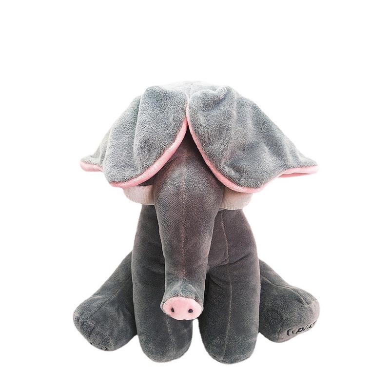 New peekaboo elephant cover their eyes Baby elephants will sing and play music accompanied by soothing elephant plush toys