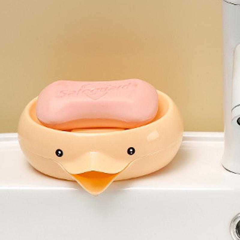 Cute Duck Shaped Soap Dish Holder, 1 Piece Modern Simple Animal Design Soap Bar Holder, Soap Drain Storage Box for Bathroom, Bathroom Supplies