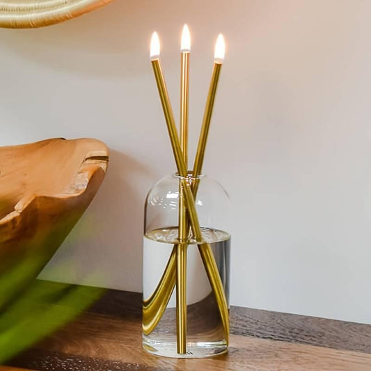 New Eternal Candle High Quality Design Oil Lamp Set, High Temperature Resistant Material High Borosilicate Glass, Paired with 3 Oil Pipes.