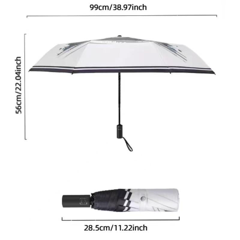 Panda Design Foldable Umbrella, 1 Count Sun Protection Umbrella, Home Supplies for Outdoor Travel & Picnic & Hiking