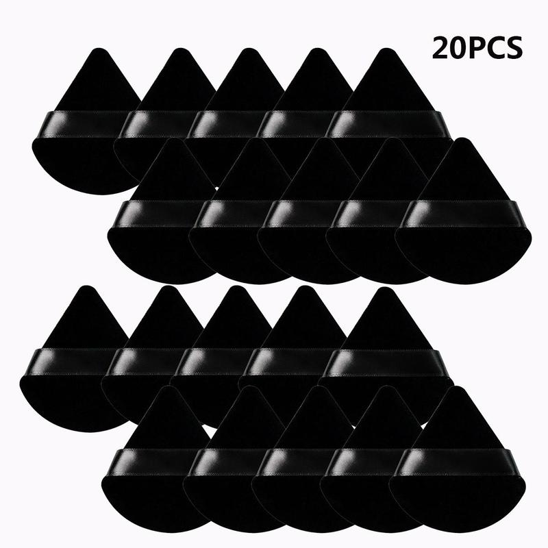 Face Soft Triangle Powder Puffs, 10/20/50pcs Soft Triangle Powder Puff  for Loose Powder, Dry & Wet Use Makeup Tool for Blending & Facial Detailing