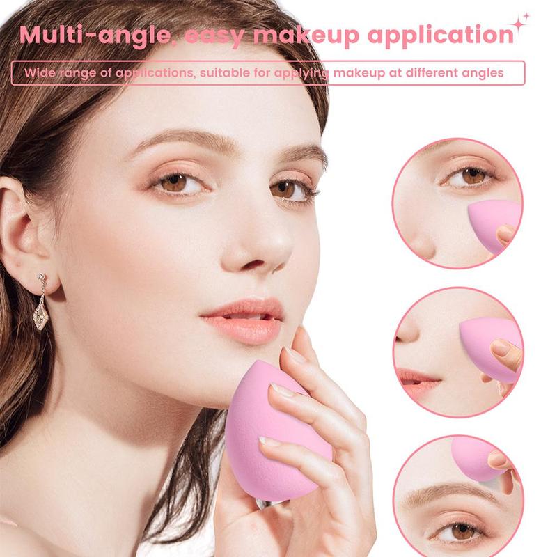 Makeup Tool Set, 55pcs Makeup Tool Kit, Including 25 Makeup Brushes, 9 Beauty Sponges, 6 Mini Beauty Eggs, 6 Finger Puffs, 6 Triangle Sponges, 3 Remover Puffs, Makeup Products, , Summer Gift