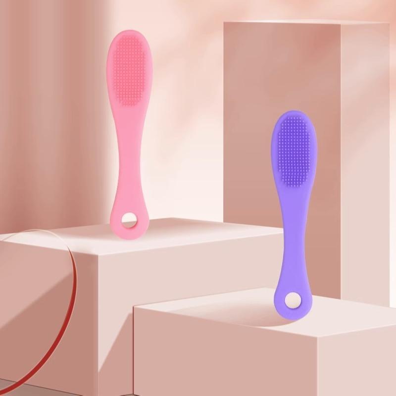 Silicone Facial Cleaning Brush, Manual Facial Cleansing Brushes, Face Scrubber Cleanser Brush for Gently and Effectively Cleaning