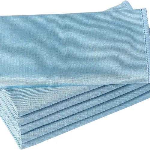 6 Pack Microfiber Glass Cleaning Cloth, 16 Inch X 16 Inch, Lint Free Quickly Clean Window, Glasses, Windshields, Mirrors, and Stainless Steel, Blue Absorbent Hand