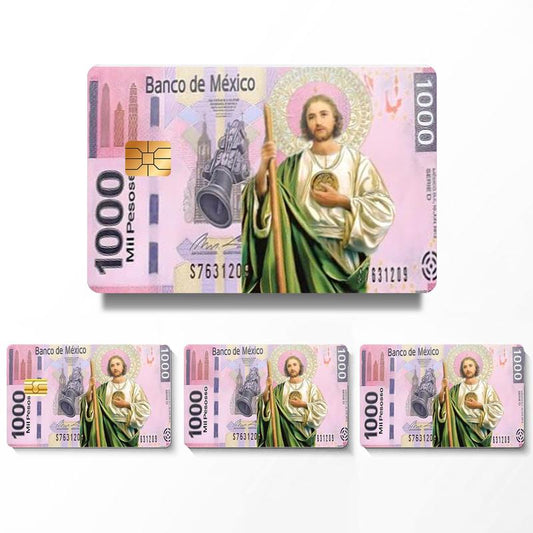 Mexico 1000 Peso Credit Card Skins,Debit Card Stickers,Transportation Card,4 PSC,ATM Available,Removable, Waterproof, Slim,No Bubble,Digital-Printed  stickers