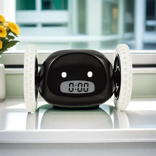 Cute Running Alarm Clock, Portable Running Clock, Running Alarm Clock, Battery Powered Running Clock, Creative Alarm Clock for Home & Office & School (Without Battery)