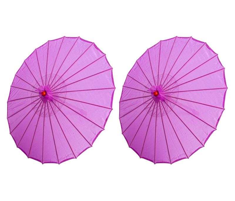 Set of 2 Kid's Size 22" Japanese Chinese Umbrella Parasol for Wedding Parties, Photography, Costumes, Cosplay, Decoration and Other Events