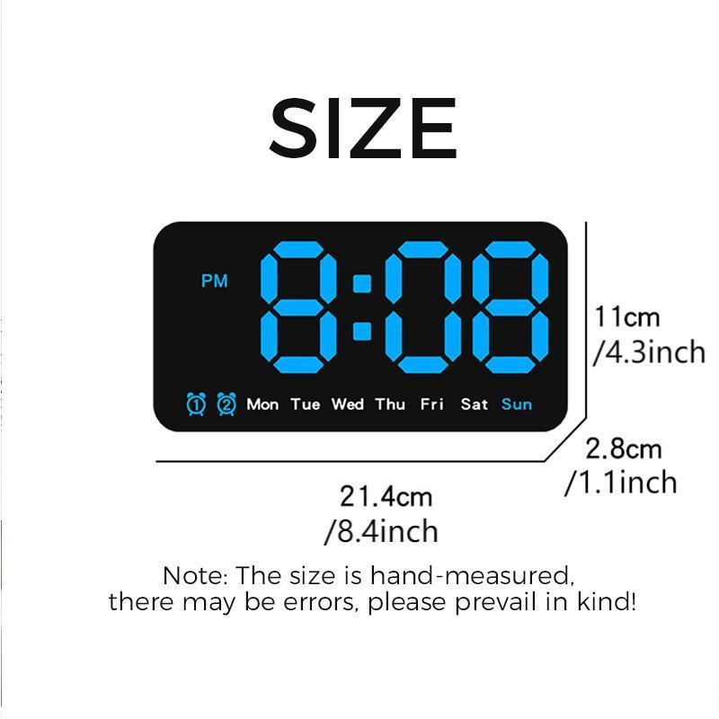 Multifunctional Digital Clock, 1 Count Battery Powered Clock with Temperature Function, Desk Clock for Living Room Bedroom (Batteries Not Included)