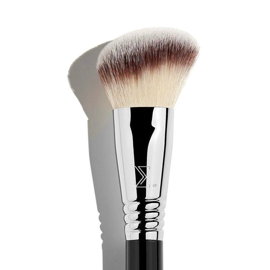 Sigma Beauty F43 Soft Angled Cheek Brush - Professional Makeup Brush for Applying Liquid or Cream Blush, Highlight or Bronzer.