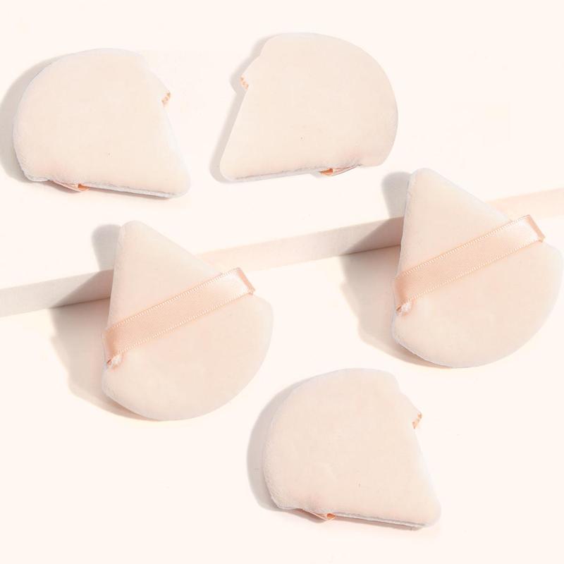 Triangle Powder Puff, 1 Set Soft Makeup Sponge Puff, Detail Makeup Puff for Liquid Foundation, Face & Body Powder, Cream, Blending & Facial Detailing