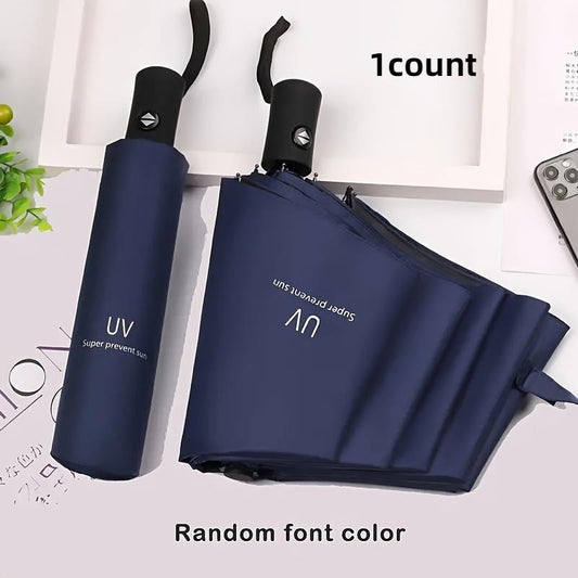 Random Color Foldable Umbrella, 1 Count Portable Lightweight Weather Resistance Automatic Open & Close Umbrella, Compact Umbrella for Outdoor Travel Use