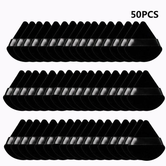 Face Soft Triangle Powder Puffs, 10/20/50pcs Soft Triangle Powder Puff  for Loose Powder, Dry & Wet Use Makeup Tool for Blending & Facial Detailing