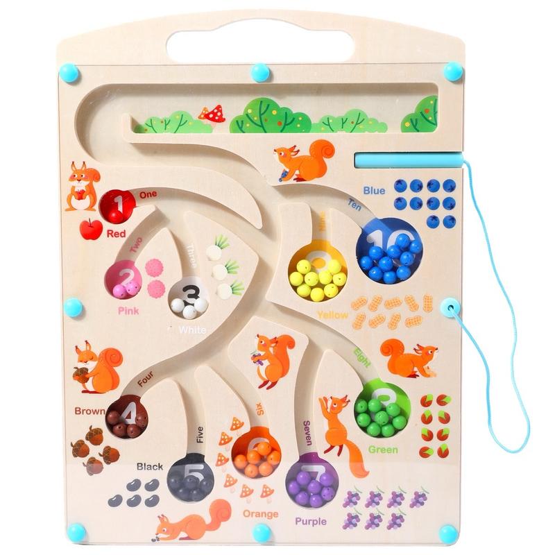 Magnetic Multicolored Maze Game-Educational Gift Set for Boys and Girls