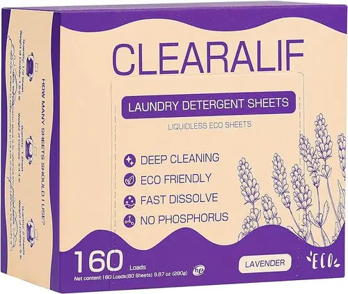 Laundry Detergent Sheets 80 Sheets (Up to 160 Loads), Great For Apartments, Laundry Sheets Eco Friendly