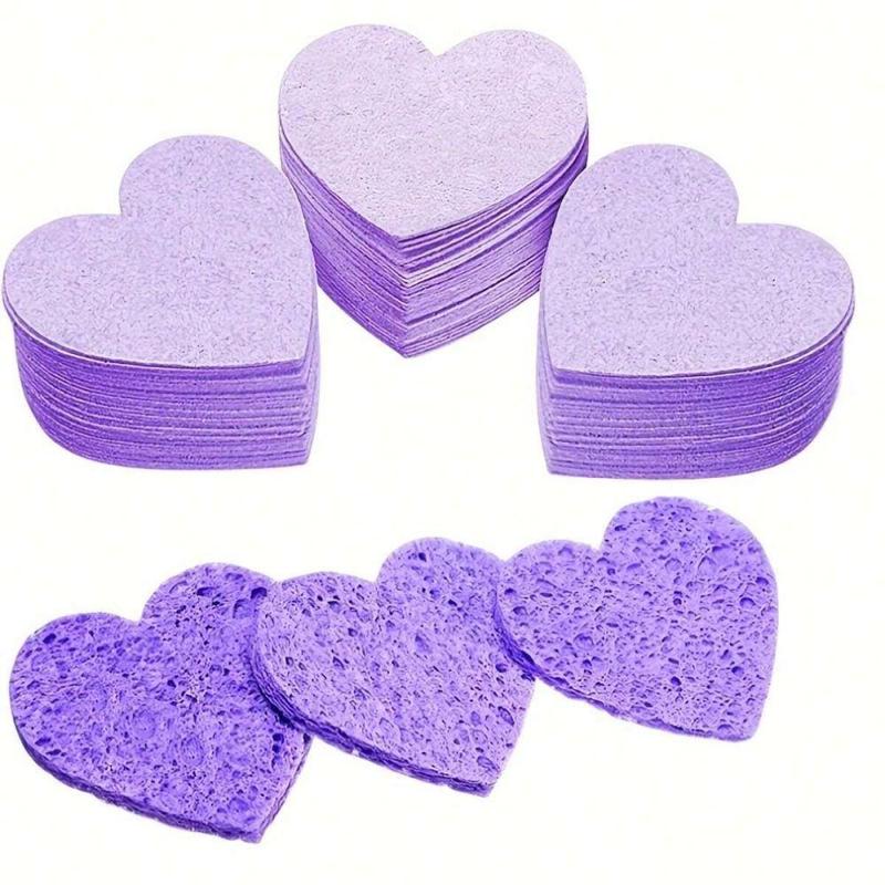 Heart Shaped Facial Cleaning Sponge, 20pcs Compressed Facial Sponges for Facial Cleansing, Facial Cleaning Tools for Women & Girls