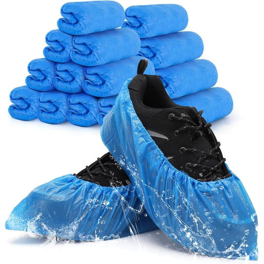 Shoe Covers Disposable Non Slip - Pack of 200 (100 Pairs),Waterproof and Recyclable Shoe Booties Covers for Indoors, Fits Up To 11 Men and 13 Women Size,Practical Gift