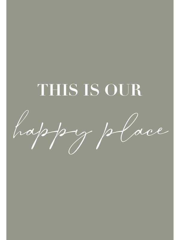 This Is Our Happy Place Sign, Living Room Signs , Farmhouse Signs, Above The Couch Sign, Entryway Sign Poster Prints No Frame, Gifts For Men Women Wall Art, Wall Art Home Decor, Abstract Wall Art, Gifts For Birthday Artwork Ornaments Decoration Photo