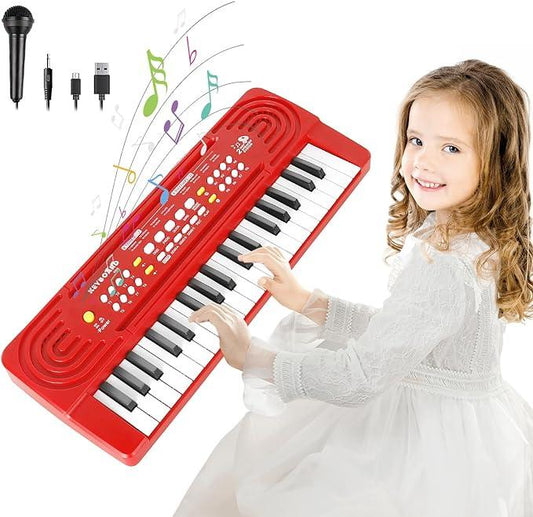 Kids Toy Piano Keyboard for Kids Music Toys for 3+ Year Old Electronic Keyboard Piano for Beginners Kids Piano With Microphone Toys for 3 4 5 6 7 8 Year Old Boys Girls Gifts Ages 3-8