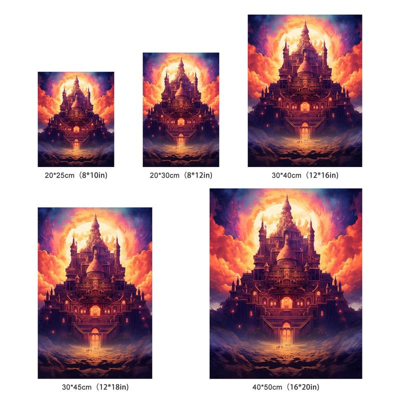 Fantasy Castle Pattern Canvas Wall Decor Picture Without Frame, 1 Count Wall Art Painting For Bedroom Living Room Office