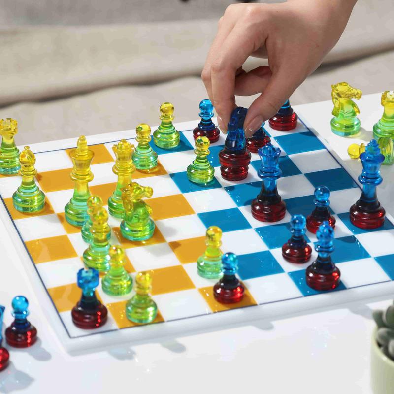 Resin Chess Set Silicone Molds, DIY Chess Board Game, Children's Day Gift Crafts - LET'S RESIN