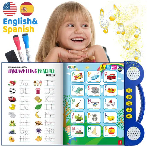 Learning Electronic WorkBook - Spanish & English for Children and Perfect for Learning