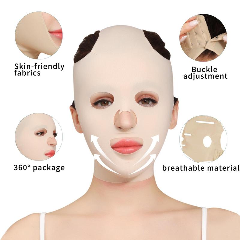 Adjustable Double Chin Reducer,  Full Face Lifting Bandage, Professional Skincare Tool for Men & Women