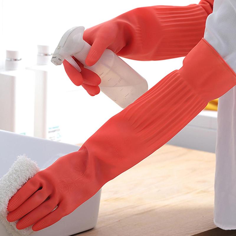 Household Dishwashing Cleaning Gloves, Solid Color Multi-purpose Kitchen Cleaning Gloves, Reusable Hand Protective Gloves for Home Bathroom Kitchen, Household Cleaning Supplies