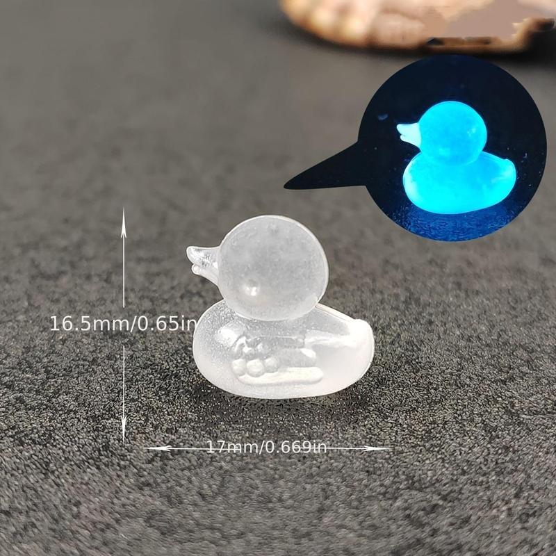 Cute Girl Toy Glow in the Dark Mini Ducks Decoration, 65pcs/set Duck Designs Ornament Holiday Party Favors Dolls, Table Decor Light up Duck, Cute Gifts, Cute Accessories