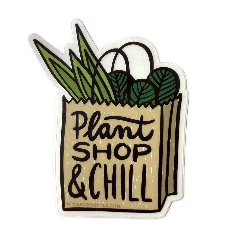 Plant Stickers, Vinyl Fun Stickers, Waterproof Vinyl, Houseplant Stickers