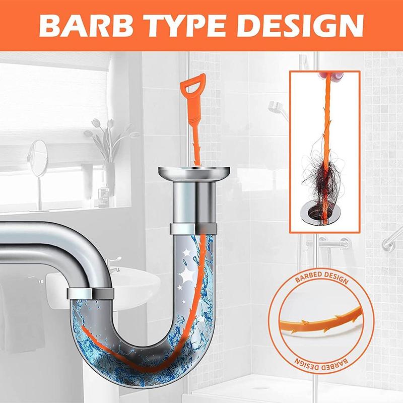 27 Inch Sink Drain Clogged Remover, 1 Count Flexible Sink Drain Anti-clog Snake, Kitchen Sink Sewer Cleaning Tool, Anti-clog Cleaning Tools, Bathroom Gadgets