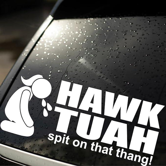 Hawk Tuah Spit On That Thang Decal - Spit On That Thing - Hawk Tush Spit On That Thang Sticker - Funny Viral Girl Meme - 6" On Longest Side - Premium Vinyl - for Cars, Trucks, Laptops - Made in USA