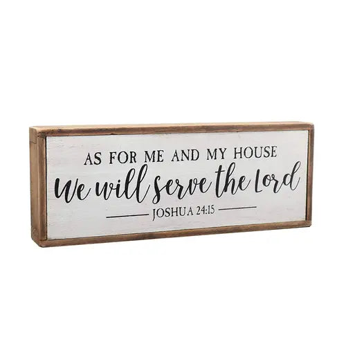 Small As for Me and My House Wood Bible Verse Sign