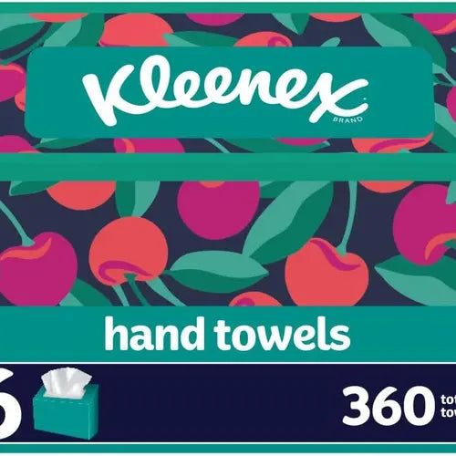 Disposable Paper Hand Towels, 6 Boxes, 60 Tissues per Box (360 Total Tissues)