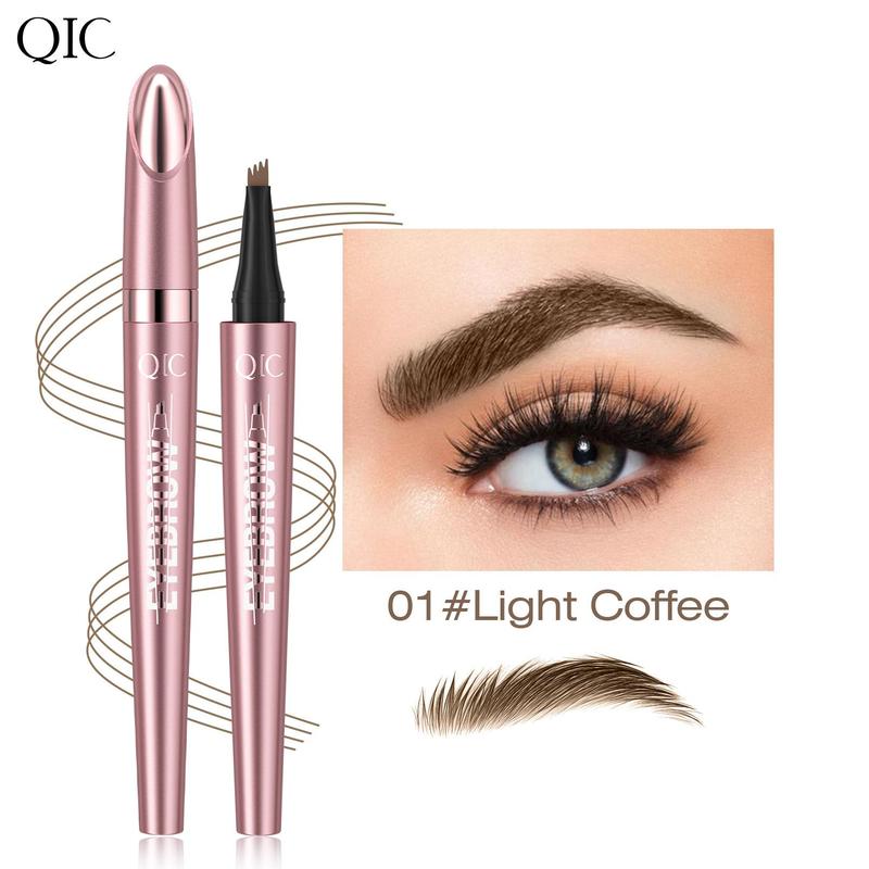 4-fork Eyebrow Pencil, Long Lasting Eyebrow Pencil, Brow Styling Brush, High Pigmented Brow Shading and Filling Pencil, Makeup Tool, Easy To Apply