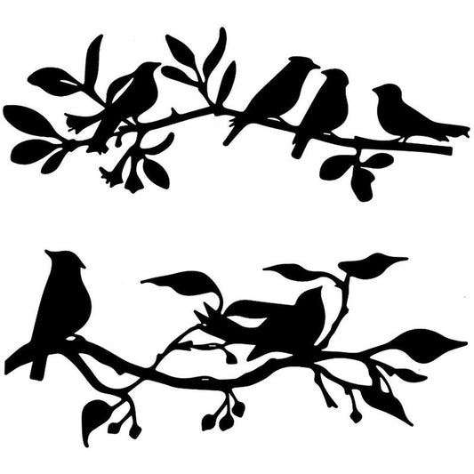 1 Piece/2pcs Mental Bird & Branch Wall Decoration, Modern Metal Wall Art for Home Office Bedroom Decoration