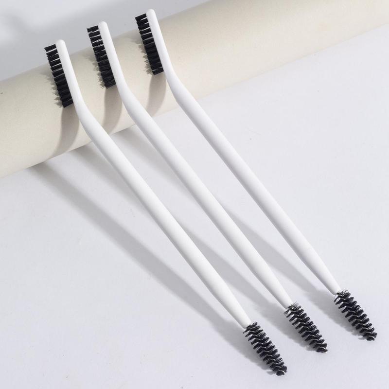 Thin But Stiff Multi-function Dual-ended Eyebrow & Eyelash Brush, 3 Counts Professional Makeup Tools for Women & Girls