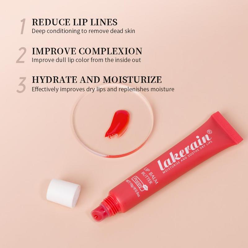 Hydrating?Tinted Lip Balm, Summer Gifts, Butter Moisturizing Lipstick, Lip Tint Lip Stain Anti-cracking Lip Care Product for Women & Girls