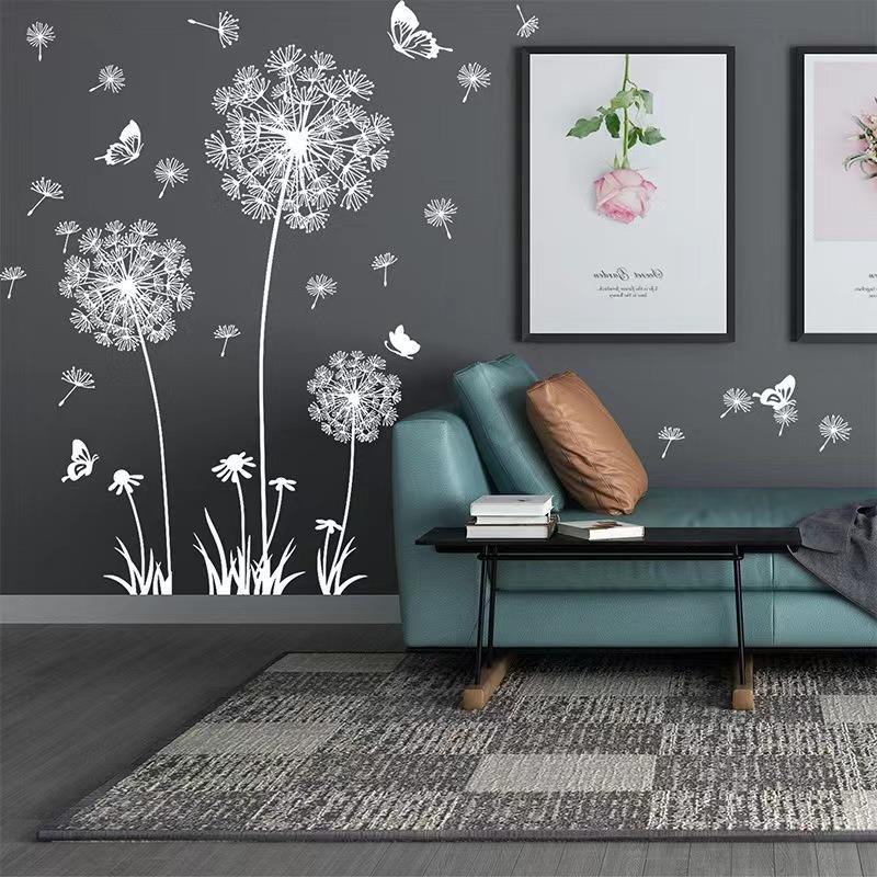 1 Set Dandelion Pattern Wall Sticker, Self Adhesive Wall Decor, Decorative Sticker for Home Living Room Bedroom