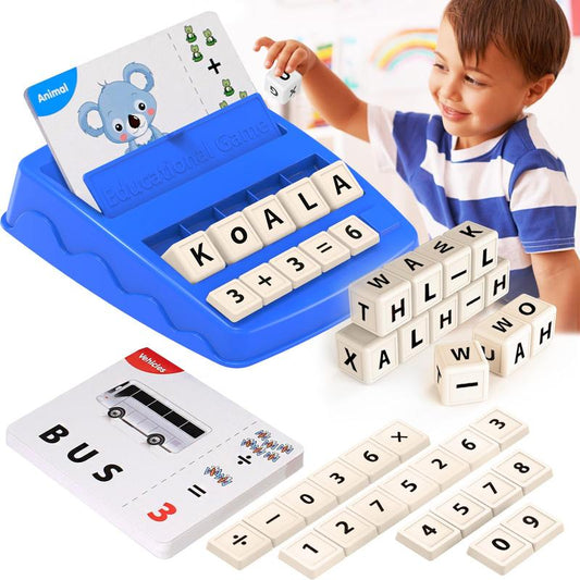 Educational Toys for Kids Ages 3-8, Matching Letter Spelling Game ABC Learning, Easter Children¡¯s Day Halloween Xmas Birthday Party Gifts for 3 4 5 6 7 8 Year Olds Boys and Girls Navy Blue