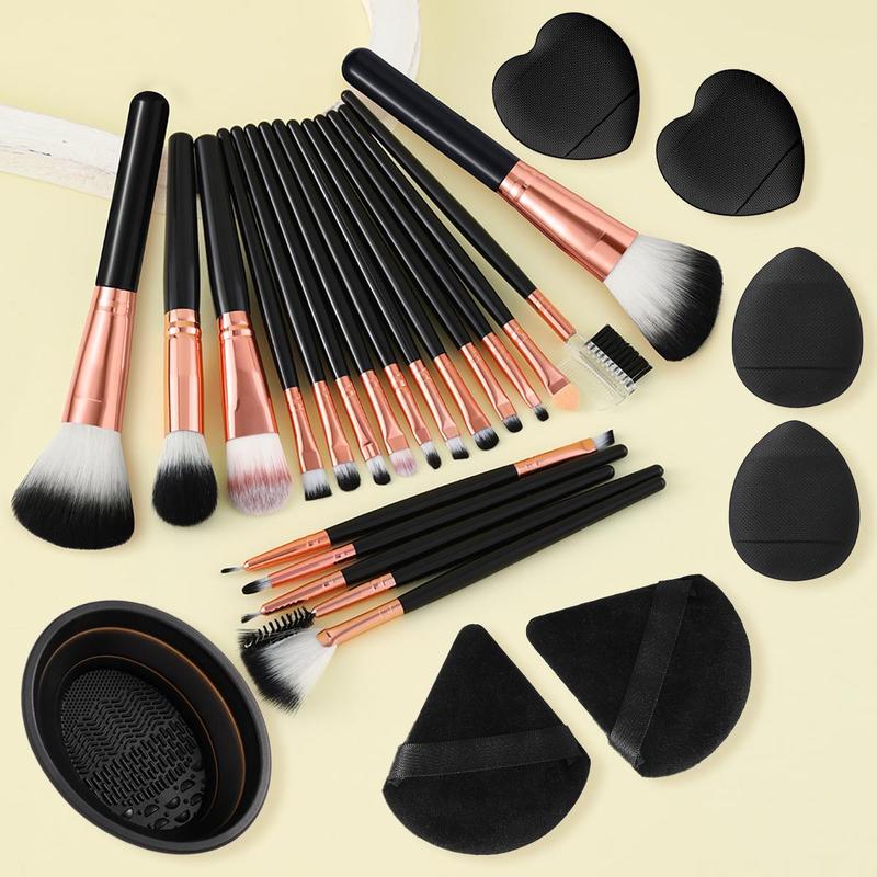 Summer Face Makeup Tool Set, 27pcs/set Portable Travel Facial Makeup Tool Kit, Facial Makeup Tools for Daily Use, Professional Makeup Tools for Women