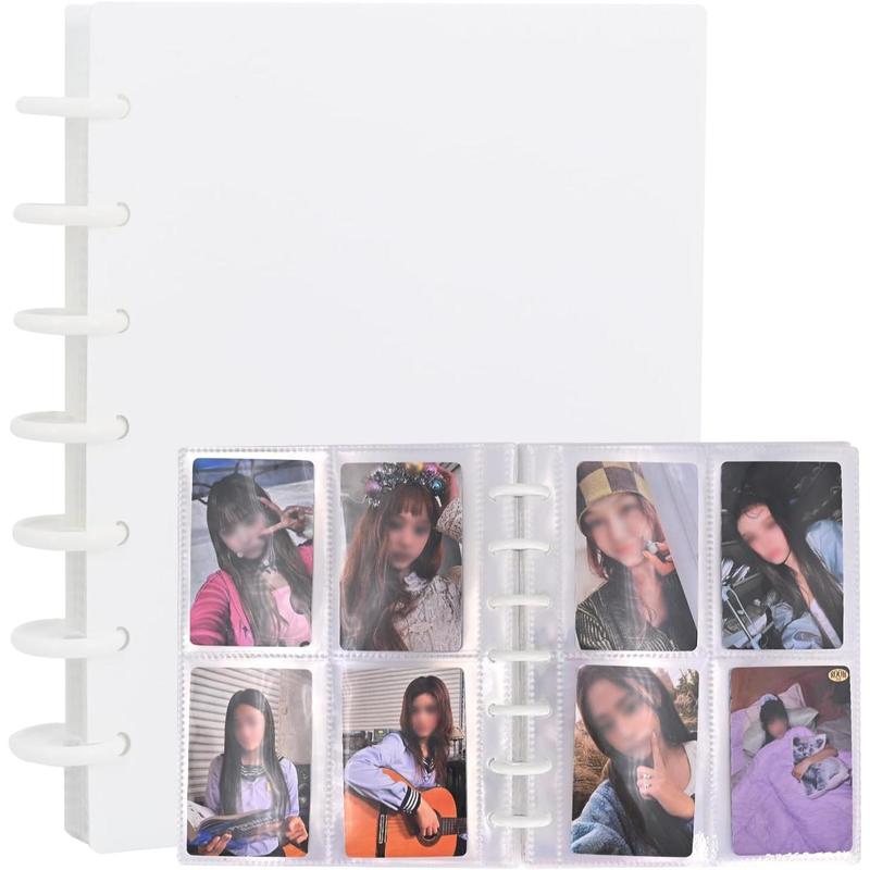 3 Inch Photocard Holder Book Sleeves with 30Pcs Inner Pages A5 Idol Business Card Collect 2¡Á3 Photo Album, Pink mixbook photobook