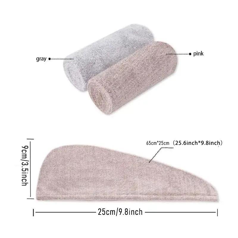 3pcs Reusable Soft Hair Towel, Quick Dry Hair Cap, Water Absorbent Hair Towel for Women