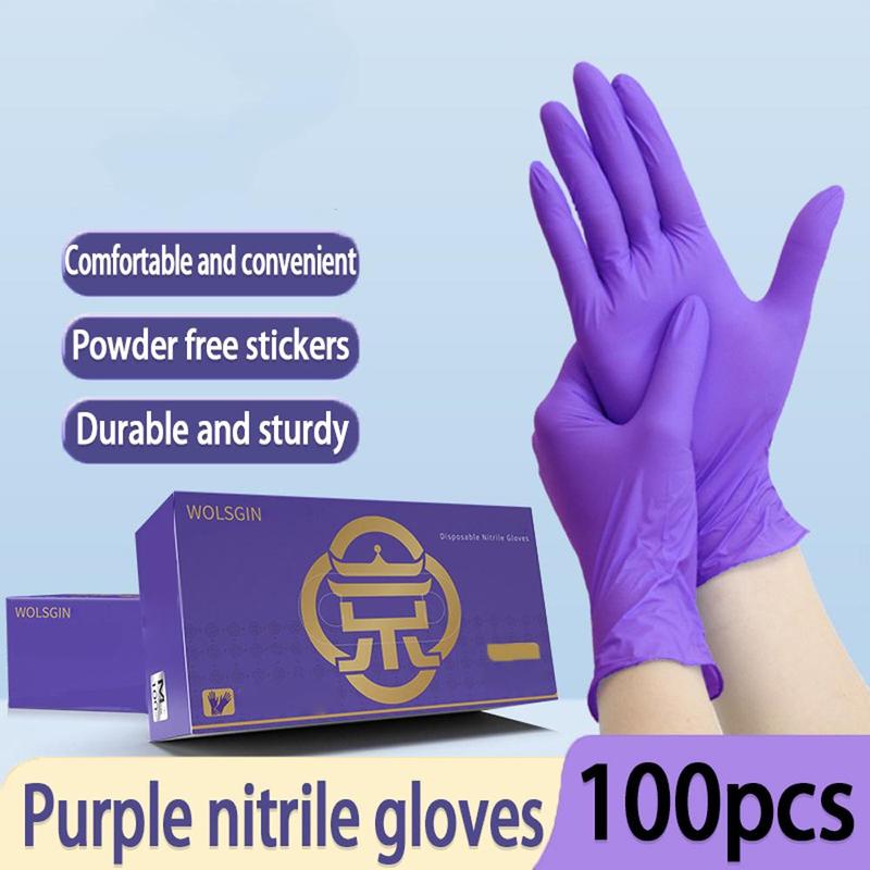 Disposable Nitrile Gloves, 50/100pcs Disposable Cleaning Gloves, Household Kitchen Cleaning Gloves, Home Care Supplies