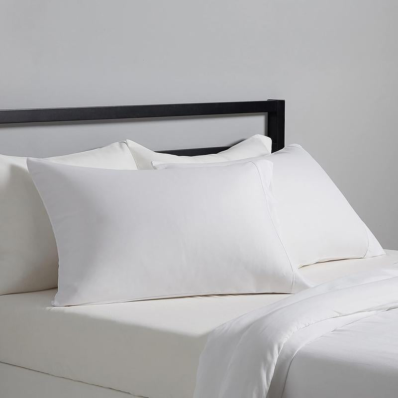 Lightweight Super Soft Easy Care Pillow case, Standard, Bright White, Pack of 2, 30" L x 20" W, Pillows Not Included