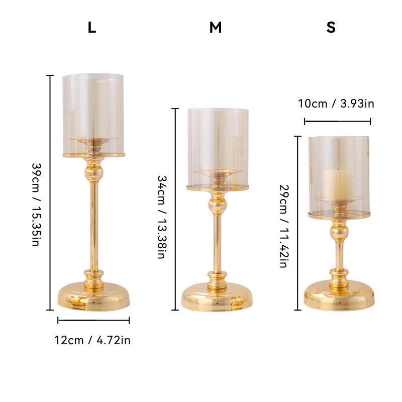 Luxury Candle Holder without Candle for Room Decor, 1 Count Metal Candlestick, Decorative Ornament for Home Party Wedding, Gifts for Girlfriend