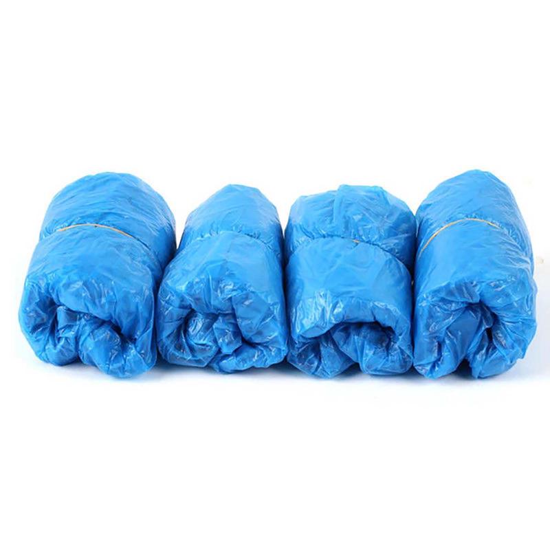 Warkul 200Count Elastic Beam Mouth Disposable Waterproof Shoe Covers Widely Applied Shoe Dust Covers for Rainy Plastic Unisex