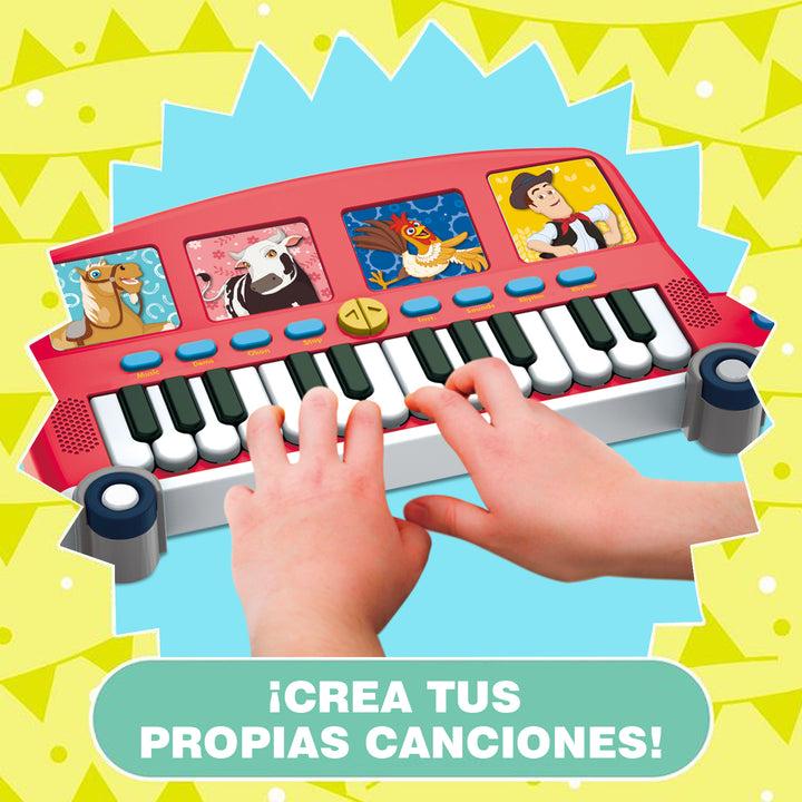 La Granja De Zenon Baby Piano Toy Toddler Piano La Vaca Lola Musical Spanish Toys for Toddlers 1-3 Toy Piano 24 Keys Toddler Keyboard Presents for Christmas Birthday Boys and Girls