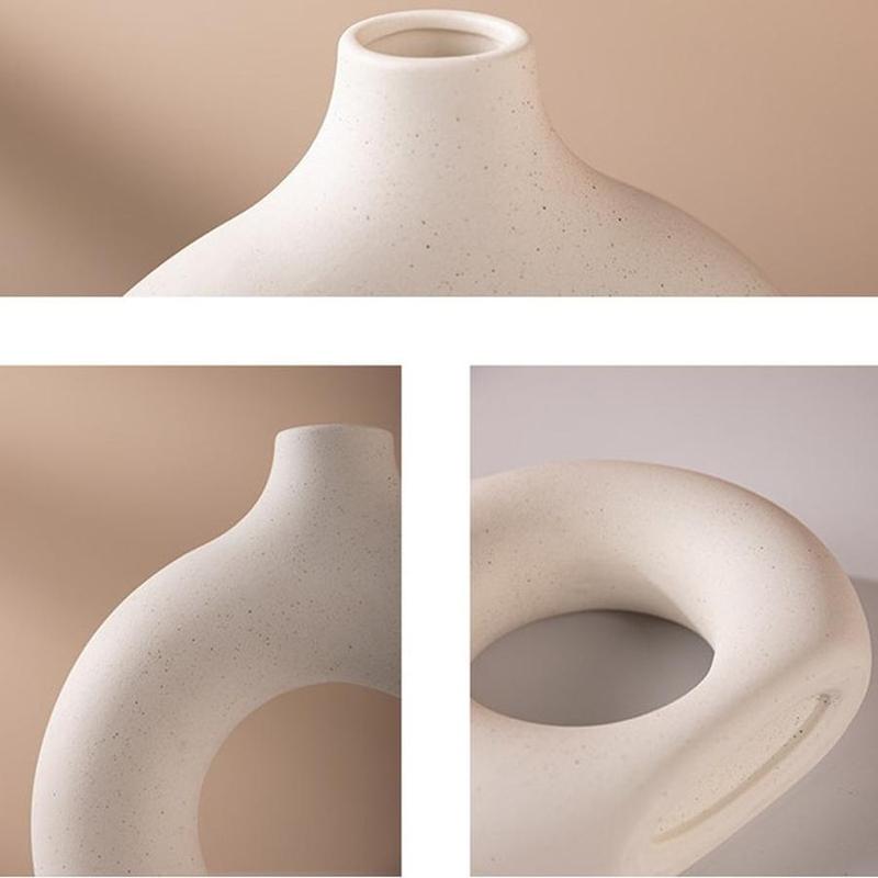 Ceramic Vase without Flower, 1/2/3 Counts/set Modern Round Shaped Vase, Home Decor Supplies for Living Room Bedroom Dining Room, Bedroom Decorative Accessories, Fall Decor