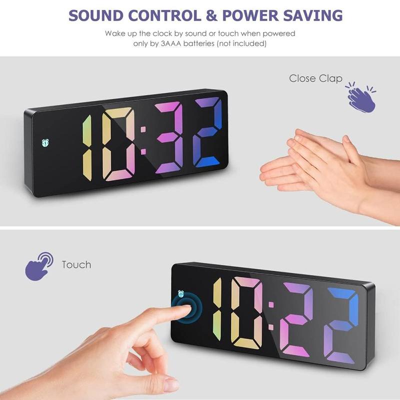 LED Multifunctional Electronic Alarm Clock, Battery/USB Required Creative Simple Digital Clock, Bedside Clock for Home Bedroom Dormitory