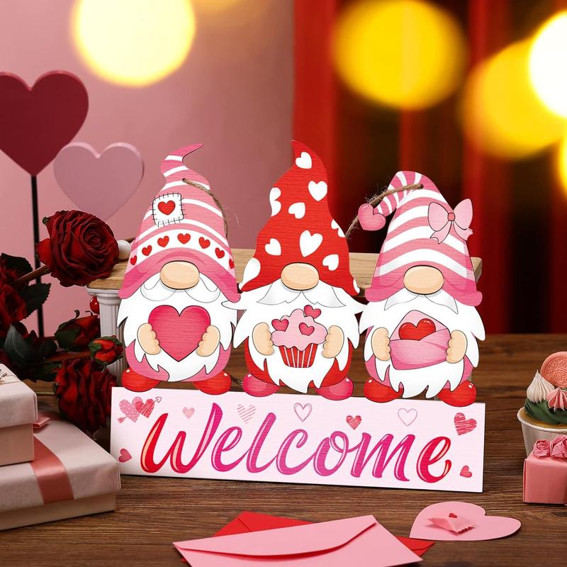 Wooden Welcome Sign, 1 Count?Dwarf & Welcome Letter Pattern Hanging Sign with Rope, Decorative Plaque for Home Front Door Porch